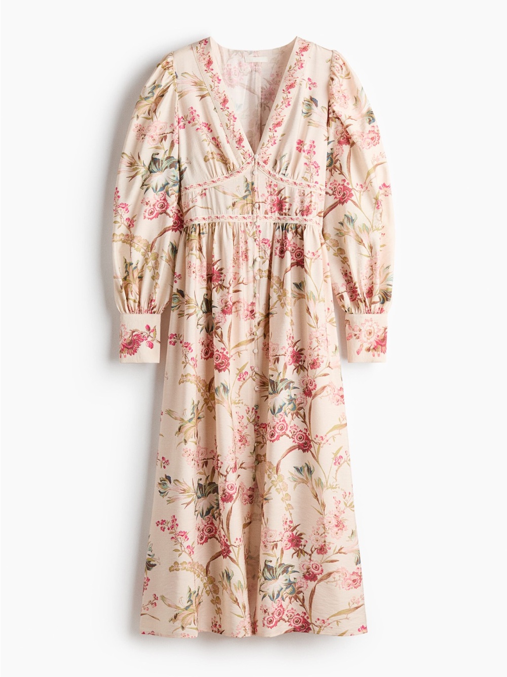 H&M BUTTON-FRONT VISCOSE-BLEND DRESS. NWT. Size Small